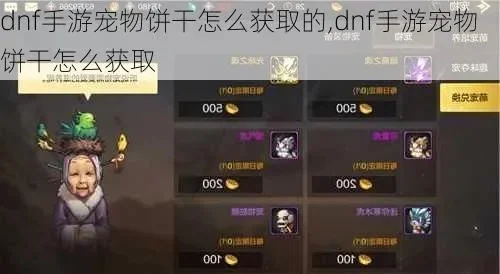 dnf手游宠物怎么吃-DNF手游宠物食物攻略