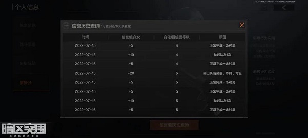 暗区突围信誉分恢复指南