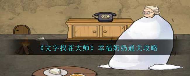 文字找茬大师幸福奶奶通关全攻略