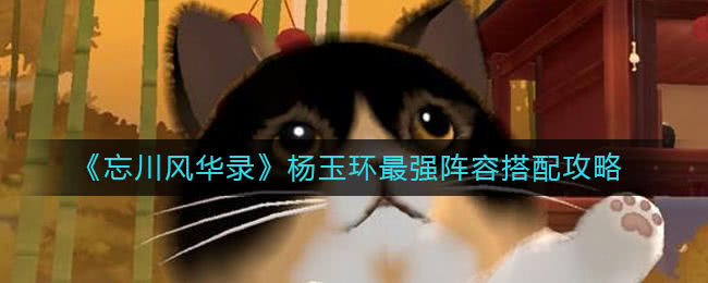 忘川风华录杨玉环阵容搭配指南