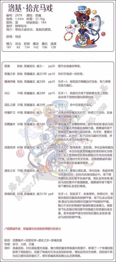 洛克王国洛基拾光马戏：新宠物实力如何，技能全面解析