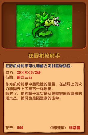 狂野机枪射手：植物大战僵尸杂交版中的强力火力输出