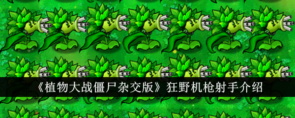 狂野机枪射手：植物大战僵尸杂交版中的强力火力输出