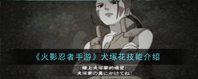 犬塚花技能全解析：火影忍者手游新忍者的战斗之道