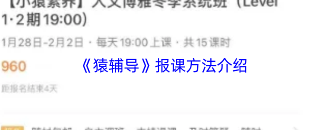 猿辅导网课报名全攻略