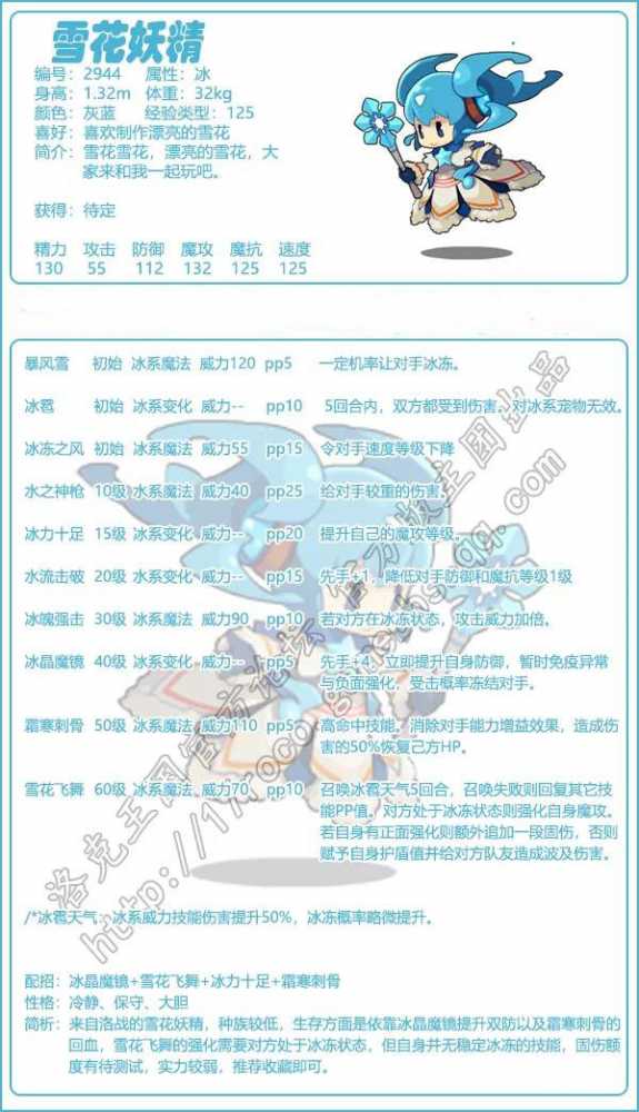 洛克王国雪花妖精技能到底有多强？全面解析其战斗力与实用性