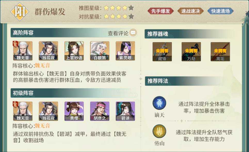 江湖如梦强力主流阵容深度解析