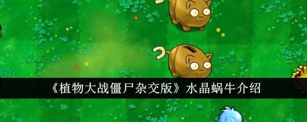 水晶蜗牛在《植物大战僵尸杂交版》里到底有多强