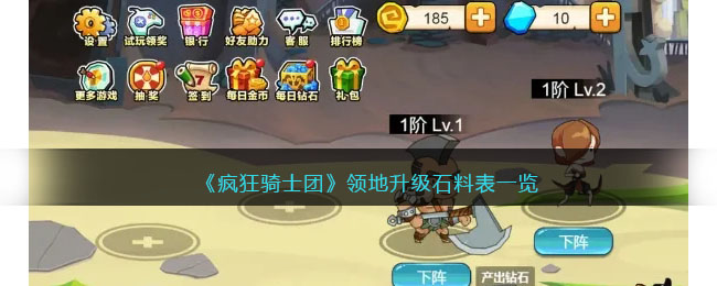 疯狂骑士团领地升级全攻略：石料需求、获取与策略
