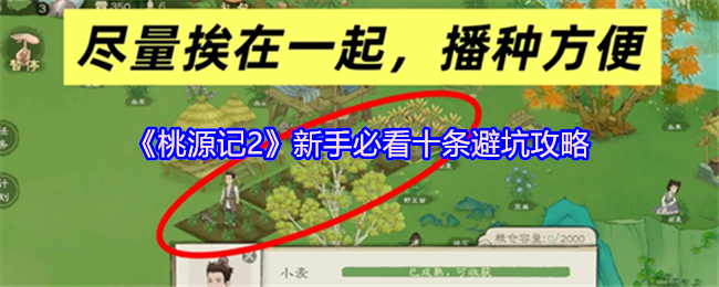 桃源记2新手避坑指南