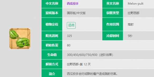 植物大战僵尸2西瓜投手技能全解析