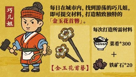 江南百景图金玉花首簪打造全攻略